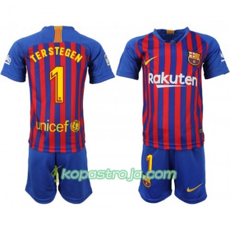 Billiga Fotbollströjor FC Barcelona Ter Stegen 1 Barn Hemma tröja 2018/19 Kortärmad